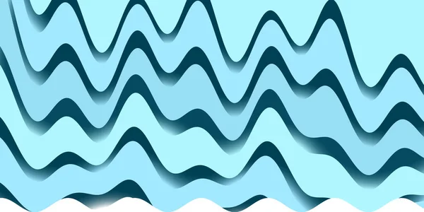 Ola Silueta Verano Fondo Tridimensional — Vector de stock