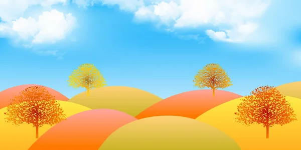 Otoño Hojas Otoño Paisaje Fondo — Vector de stock