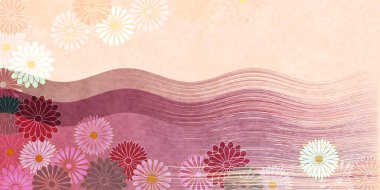 Sonbahar dalgası Japon desen arkaplanı 