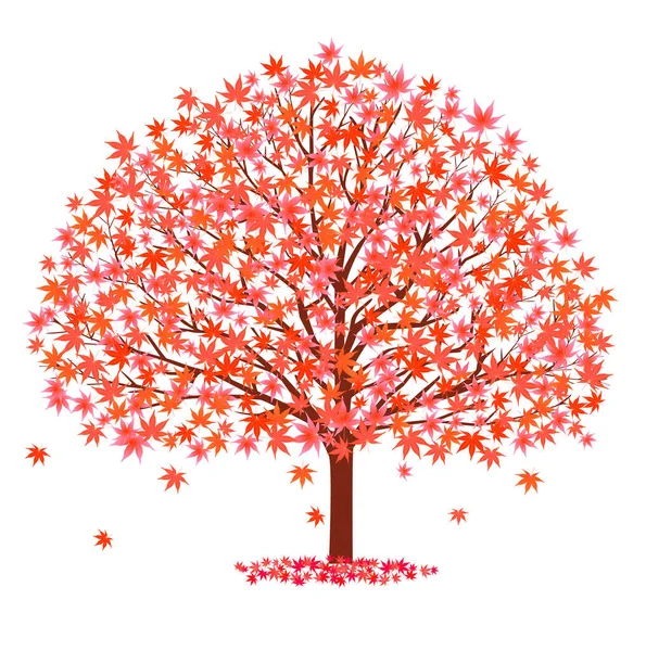 Otoño Deja Icono Paisaje Otoño — Vector de stock