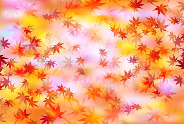 Otoño Hojas Arce Fondo Otoño — Vector de stock