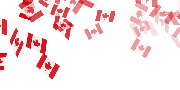 Kanada Nationalflagge Himmel Hintergrund — Stockvektor