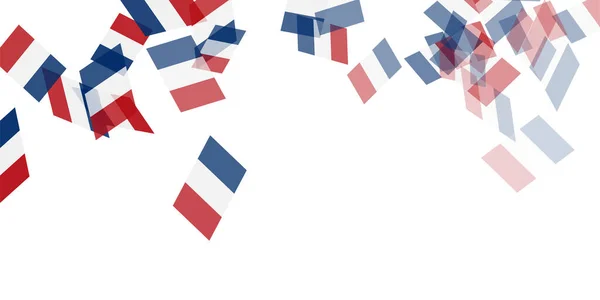 Francia Bandera Nacional Cielo Fondo — Vector de stock