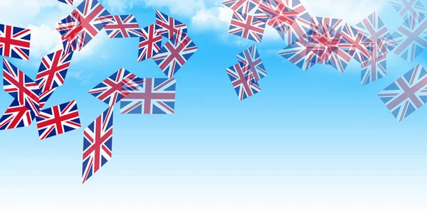 Reino Unido Bandeira Nacional Céu Fundo — Vetor de Stock