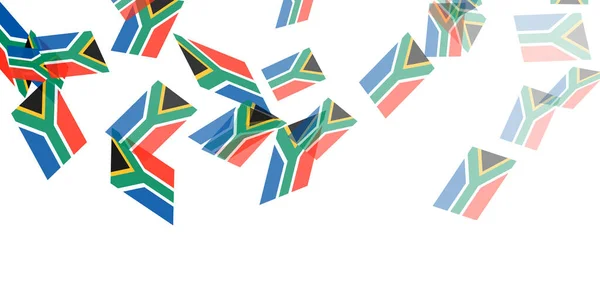 Afrique Sud Drapeau National Ciel Arrière Plan — Image vectorielle