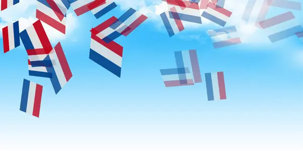 Pays Bas Drapeau National Ciel Arrière Plan — Image vectorielle