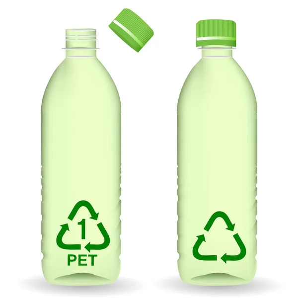 Pet Fles Transparant Deksel Pictogram — Stockvector