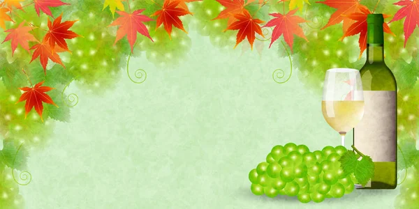 Grape Autumn Japanese Paper Background — Stock Vector