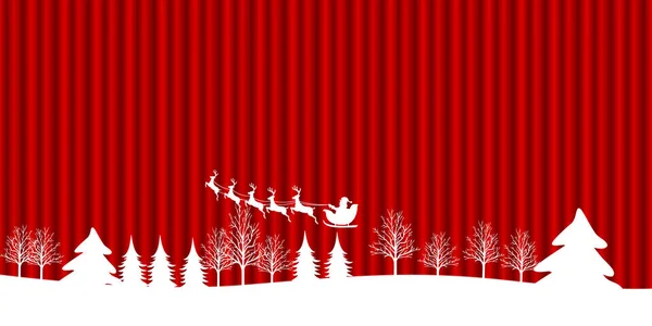 Navidad Nieve Santa Claus Fondo — Vector de stock