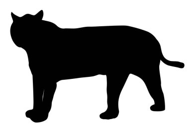 Kaplan Yeni Yıl Kart silueti simgesi 