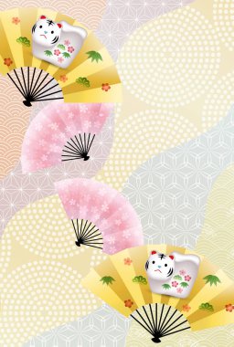 Kaplan Yeni Yıl Kart Japon desenli geçmişi 