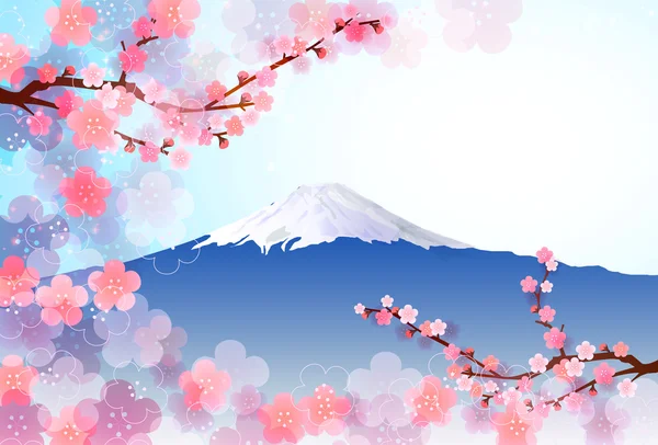 Fuji prune fond — Image vectorielle