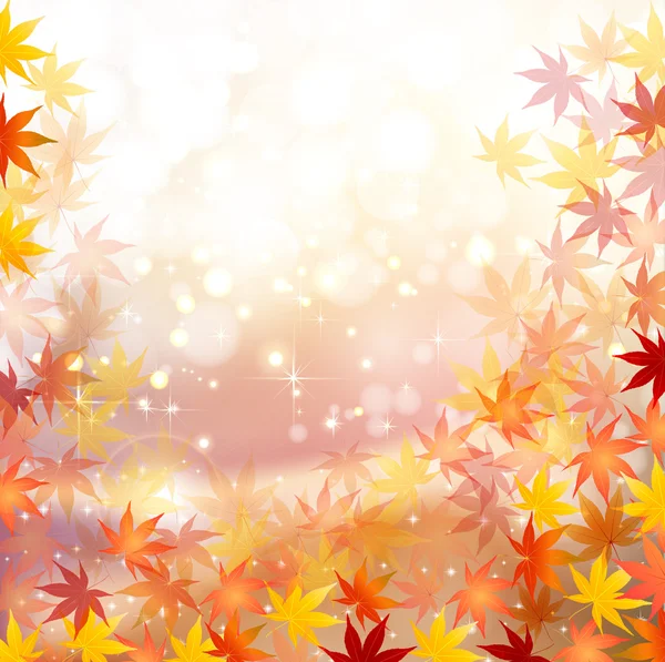 Maple autumn leaves background — Stock Vector