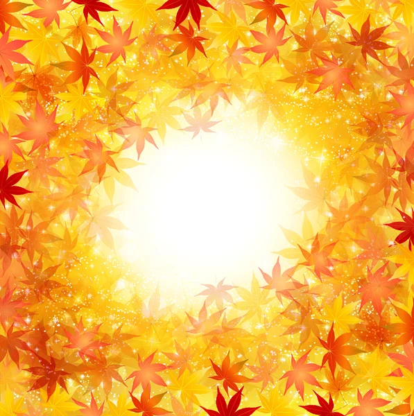 Maple herfstbladeren achtergrond — Stockvector