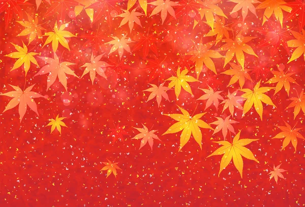 Arce hojas de otoño fondo — Vector de stock