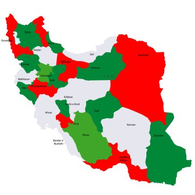 İran Haritası ülkeler