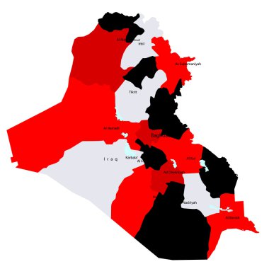 Irak Haritası ülkeler