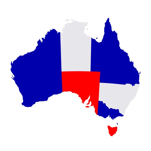 Australië kaart landen — Stockvector