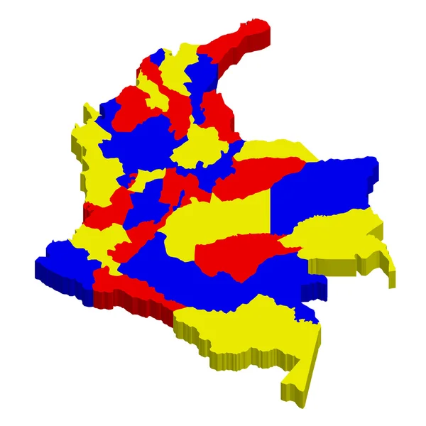 Columbia mapa země — Stockový vektor