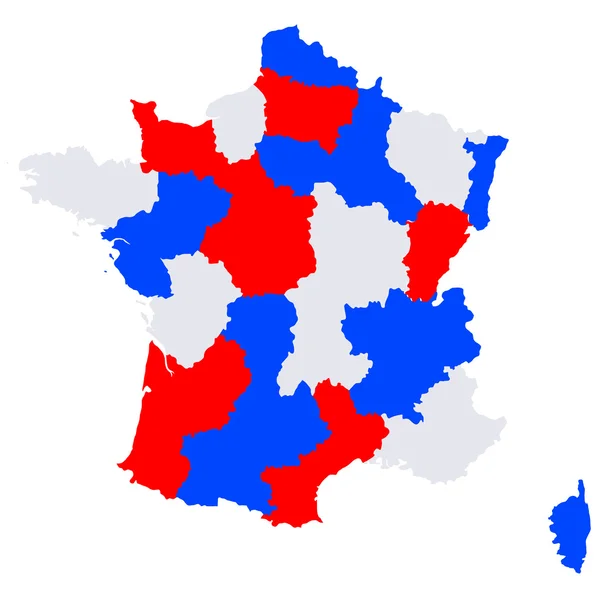 Francia mapa países — Vector de stock