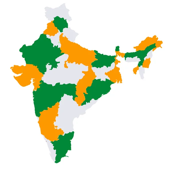 India map countries — Stock Vector