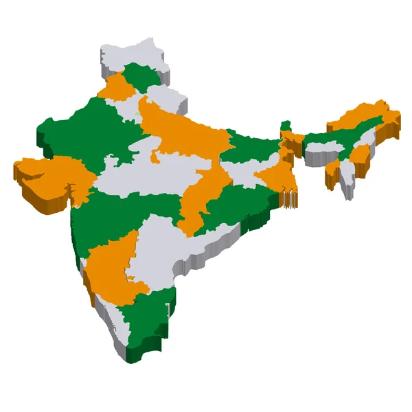 Карта країн Індія — стоковий вектор