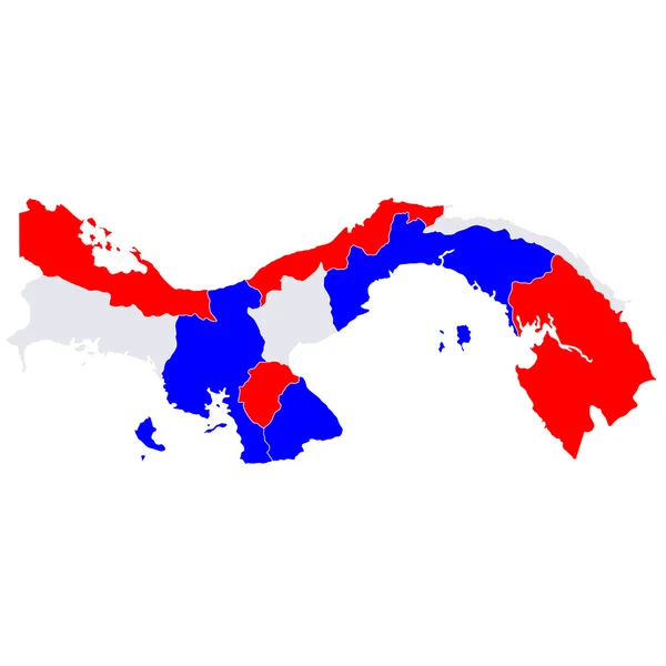 Panama kaart landen — Stockvector