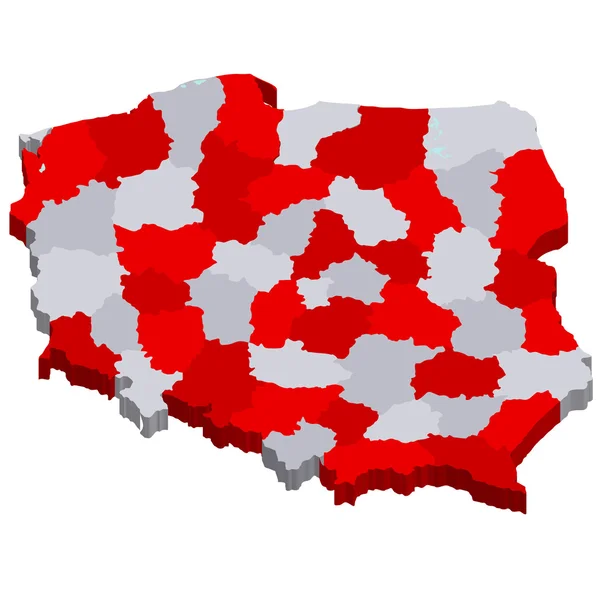 Pologne carte pays — Image vectorielle