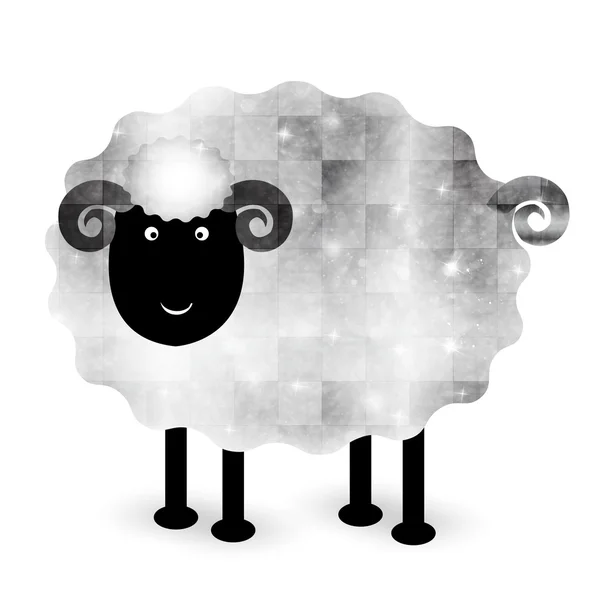 Sheep zodiac greeting cards — Stock Vector