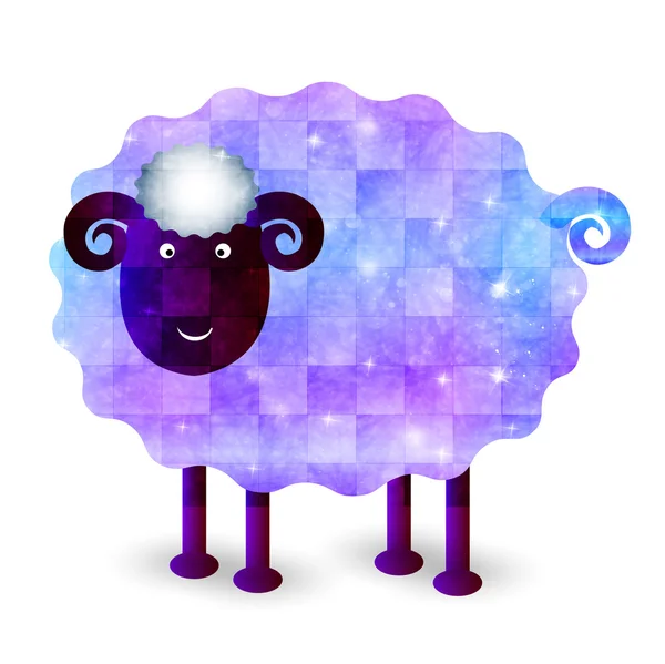 Открытки с зодиаком из овец — стоковый вектор