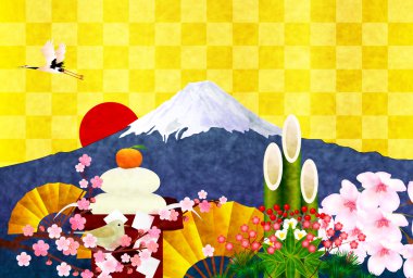 Fuji kartpostal arka plan