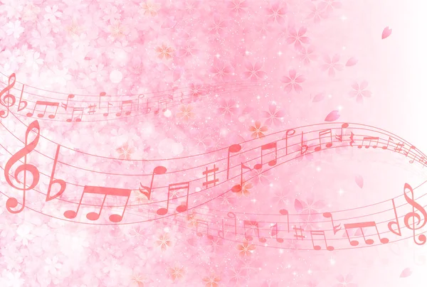 Cerise musique de fond — Image vectorielle