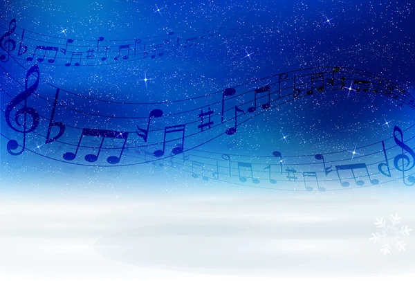 Music snow background — Stock Vector