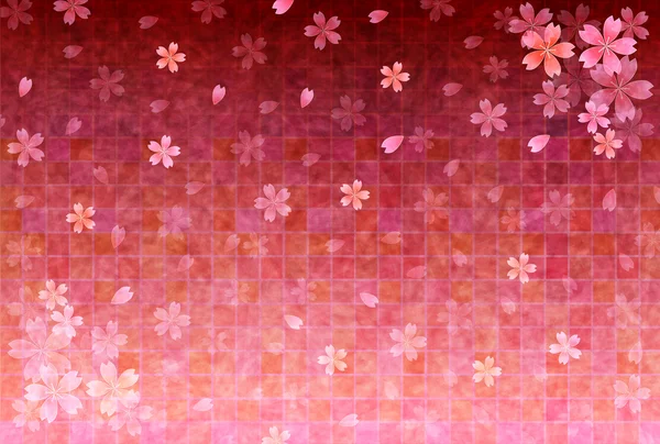 Background of cherry blossoms greeting cards — Stock Vector