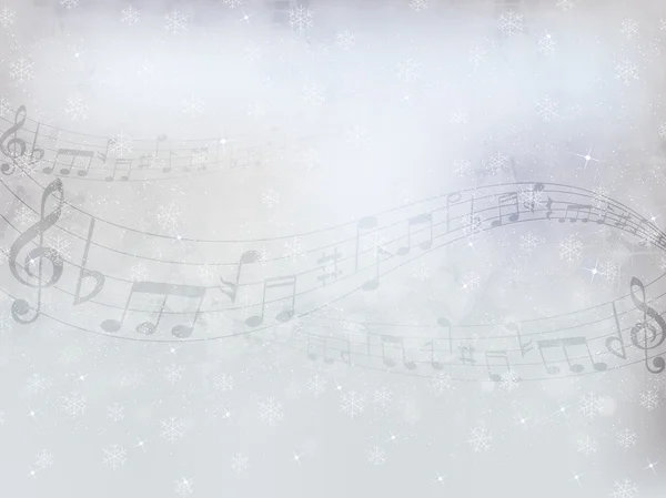 Partitura música nieve — Vector de stock