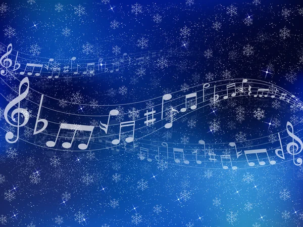 Music score snow — Stock Vector