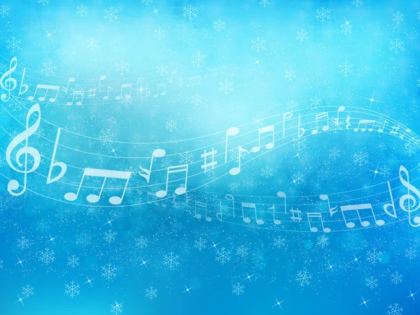 Music score snow — Stock Vector