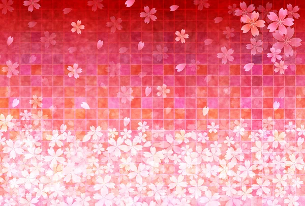 Cherry japanskt papper bakgrund — Stock vektor