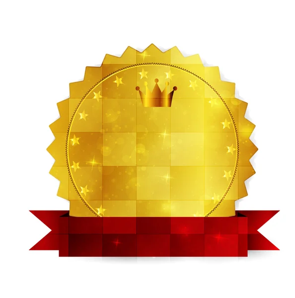 Medal crown frame — Stock Vector