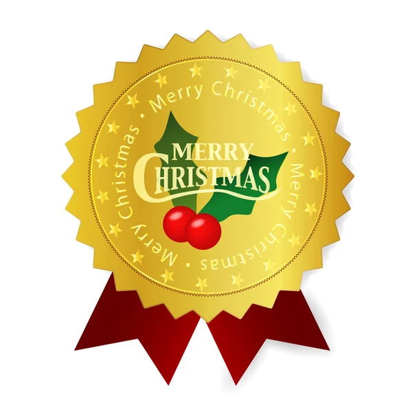 Cadre médaille de Noël — Image vectorielle