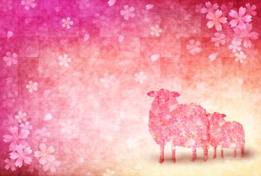 koyun kartpostal arka plan