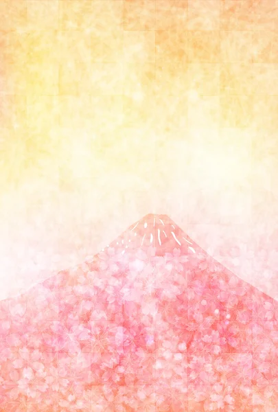 Fuji cherry wenskaarten — Stockvector