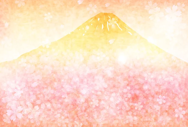 Tarjetas de felicitación de cereza Fuji — Archivo Imágenes Vectoriales