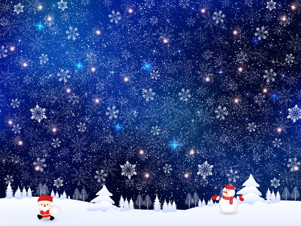 雪のクリスマスの背景 — ストックベクタ