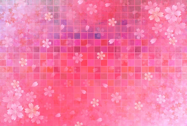 桜の新年のグリーティング カード背景 — ストックベクタ