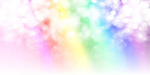 Snow rainbow background