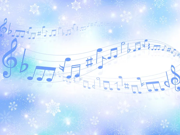 Música nieve fondo — Vector de stock