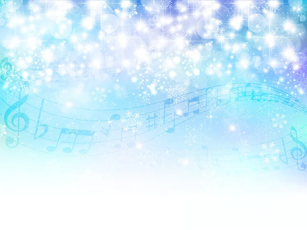 Música nieve fondo — Vector de stock