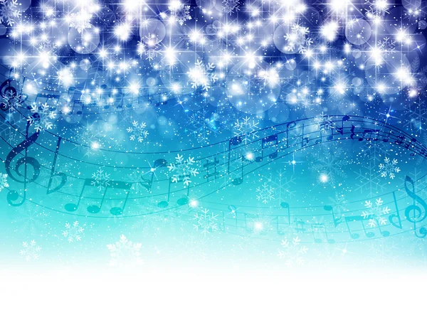 Music snow background — Stock Vector