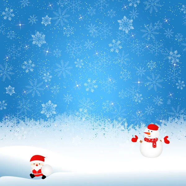 Fondo de Navidad de nieve — Vector de stock